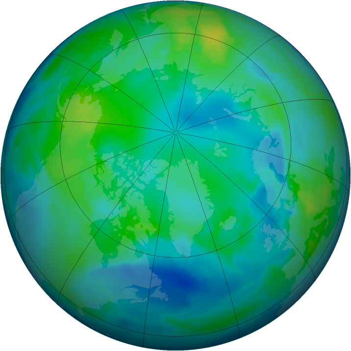 Arctic ozone map for 30 October 2012